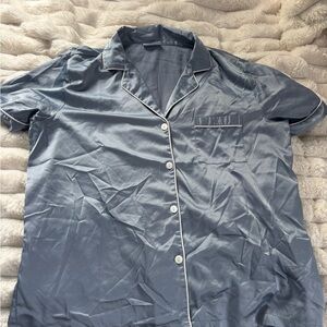 Blue Satin pajamas set